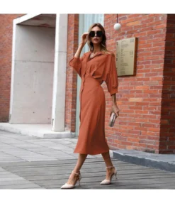 Solid Color Lapel Collar V Neck Button Wholesale Shirt Dresses SD204566 -Dress Sales Store 0527fbb1 d507 49ba a655 f9e6cd9d6199 2B2ED02C82EAD002B2D4562EB714E71D