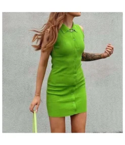 Fashion Lapel Sleeveless Shirtdress Single-Breasted Knit Bodycon Dress Sexy Wholesale Jersey Dresses SDN532473 -Dress Sales Store 0a6b5a56 8ee6 449a 83a3 d28cc04e0714 ef45e0f18898043836a0ba278766ad6c