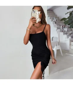 Sexy Suspender Mini Dress Solid Color Pleated Drawstring Bodycon Wholesale Dresses SDN560309 -Dress Sales Store 0b58f9cd 8515 473e 8930 d48fe3190a04 c82cb7714928f33c5c04a59456794193
