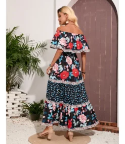 Floral Print Off Shoulder Ruffled Lapel Lace-Up Waist Swing Resort Dress Wholesale Maxi Dresses SDN533386 -Dress Sales Store 119a49d6 facd 4b4b aa34 86b4ced1e396 f8cfa2ca8397caa5e994236082ce41b3