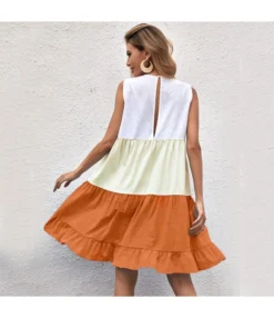 Wholesale Dresses Loose Casual Colorblock Ruffled Sleeveless SD201486 -Dress Sales Store 17214422 e706 4615 8b9f 35d54ba320c3 FA45624B909DA170D994BD42759F7C48