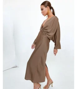 Pleated Long-Sleeved Loose-Fitting V-Neck Maxi Dress Wholesale Dresses SDV463837 -Dress Sales Store 1bfef88d 8d41 4e8f 889d 3ebbaa162d1b 17857f1a24f064a8d9309b685d6e3ebb