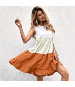 Wholesale Dresses Loose Casual Colorblock Ruffled Sleeveless SD201486 -Dress Sales Store 1c7fec46 9289 4eca b735 2264a0325868 F5A5959C02F84B9B4B734102229624B8