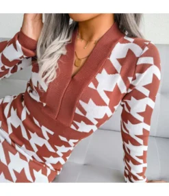 Knitted Dress Lady Wholesale Houndstooth Fashion SD162182 -Dress Sales Store 1f9cdc2b f627 4c76 a6b8 50f8abb48dfa 442CC9B2E48BE939BF9A2EB4F4076B55