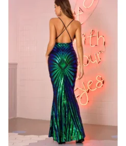 Back Crisscross Sexy Stripe Bodycon Dress -Dress Sales Store 200522790 4