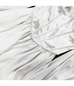 Sheer Lantern Sleeve Sexy White Dress -Dress Sales Store 200701028 5