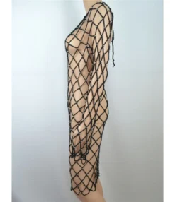 Hollow Out Beach Pearl Decor Cover-up -Dress Sales Store 200904651 7