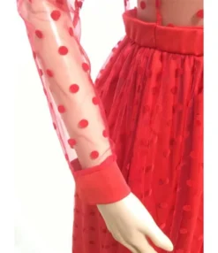 Polka Dot Sheered Mesh Maxi Dress -Dress Sales Store 201007321 11