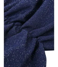 V Collar Ruched Puff Sleeve Belted Wrap Maxi Dress -Dress Sales Store 201116081 8