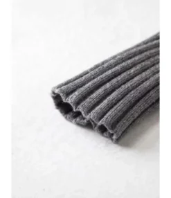 Turtle Collar Plain Ribbed Knitted Smock Top -Dress Sales Store 201124758 7