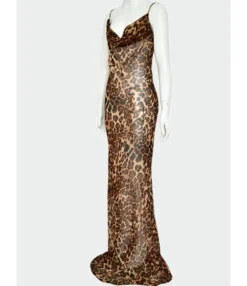 Stacked Front Leopard Print Backless Cami Dress -Dress Sales Store 201231309 4