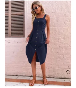 Fashion Sling Irregular Dress Solid Color Slim Wholesale Dresses SDN561349 -Dress Sales Store 20220721115210460