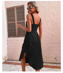 Fashion Sling Irregular Dress Solid Color Slim Wholesale Dresses SDN561349 -Dress Sales Store 20220721115211056