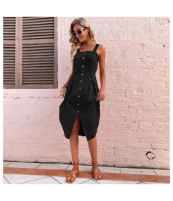 Fashion Sling Irregular Dress Solid Color Slim Wholesale Dresses SDN561349 -Dress Sales Store 20220721115212046