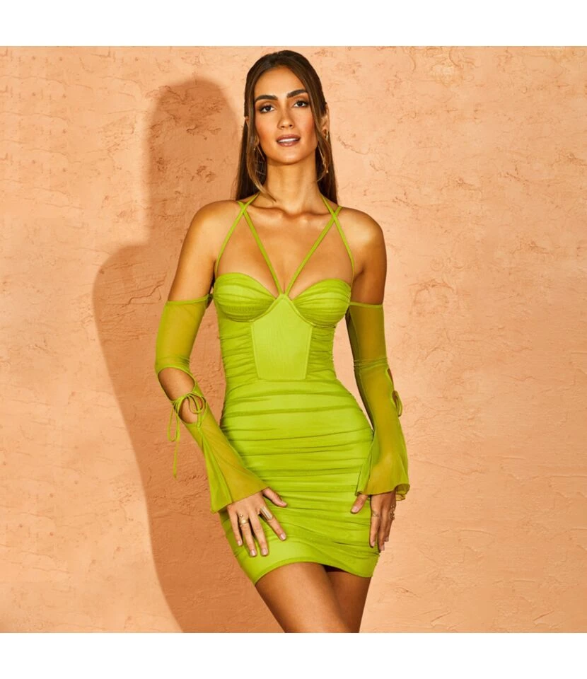 Sexy Lowcut Sling Mesh Mini Dress Solid Color Bodycon Wholesale Dresses SDN561565 7 Sexy Lowcut Sling Mesh Mini Dress Solid Color Bodycon Wholesale Dresses SDN561565 - Image 7