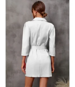 Fashion Solid Color 3/4 Sleeve Slim Blazer Dress Wholesale Dresses SDN536697 -Dress Sales Store 20220902023139388