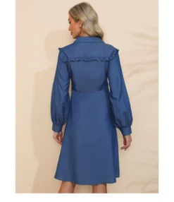 Long Sleeve Wholesale Womens Dresses Women Lapel Solid Denim SD181152 -Dress Sales Store 2027c27a 7664 4150 9caf e4c87b520c22 48DF5AC55FCB5CD5E9706782BCB1B770