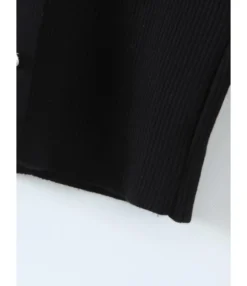 V-neck Lace Trim Ribbed Knitted Top 18 V-neck Lace Trim Ribbed Knitted Top -Dress Sales Store 210202880 5