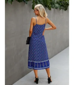 V Collar Flower Print Cami Dress -Dress Sales Store 210205394 6