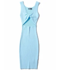 Reversible Knotted Rib-knit Tank Dress Cheap Wholesale Womens Clothing Dresses -Dress Sales Store 210302838 1