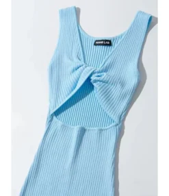 Reversible Knotted Rib-knit Tank Dress Cheap Wholesale Womens Clothing Dresses -Dress Sales Store 210302838 8