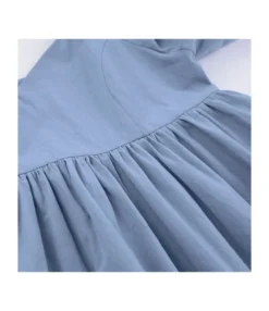 Puff Sleeve V-neck Flare Dress -Dress Sales Store 210312740 3