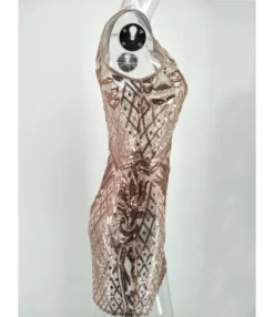 Sequin Detail Print Sling Bodycon Dress 210519047 -Dress Sales Store 210519047 4