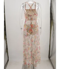 Fringed Sequin Split Thigh Cami Maxi Dress 210519104 -Dress Sales Store 210519104 2