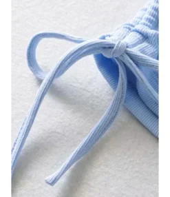 Solid Color Smock Lace-up Short Sleeve Bodycon Dress 210601979 -Dress Sales Store 210601979 5