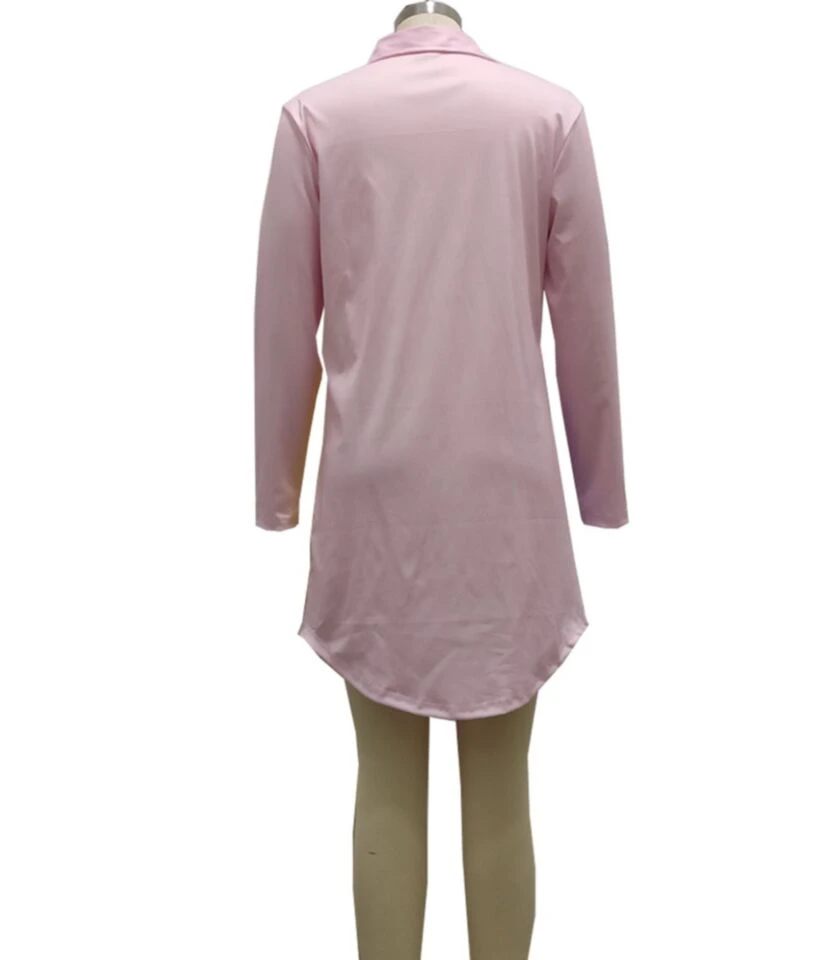 Color-block Lapel Collar High Waist T Shirt Dress Wholesale 210810683 6 Color-block Lapel Collar High Waist T Shirt Dress Wholesale 210810683 - Image 6