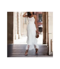 Elegant Suspenders Solid Color Woolen Gauze Stitching Dress Wholesale Dresses N461523032800112 -Dress Sales Store 2601da878a014a9bb3ddafd300f707fa 4