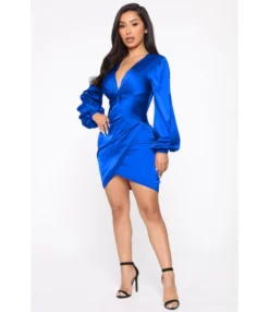 Satin Sexy Deep V Asymmetric Mini Dress Long Sleeve Solid Color Bodycon Wholesale Dresses SDN562361 -Dress Sales Store 2903300c fa6a 4e99 baec d99535108651 3a9b172e6a435d17bcf466b9dddcfd27