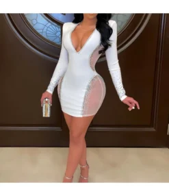 Deep V Neck Rhinestone Mesh Patchwork Bodycon Evening Dress SD030554 -Dress Sales Store 2d7c7e1f f1b0 4fdd 9969 b414aece0cd0 DD3DE71BA70785D1C23E82688D5D7DE3