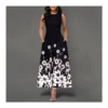 Women Floral Print Sleeveless Wholesale Swing Dresses SDN580597