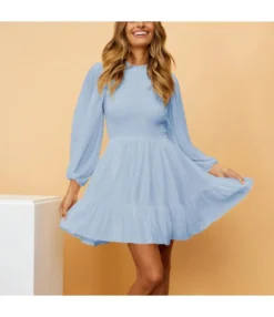 Lantern Long Sleeve Elastic Bust Ruffle Collar Swing Dress Wholesale Dresses SDN535637 -Dress Sales Store 33651609 99dc 45bf acef d4012f05a559 4d4c7ac16cc3b215c6824280a8f2bcbc