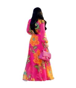 Floral Printed V Neck Chiffon Lantern Sleeve Lace-Up Swing Dress Vacation Casual Wholesale Maxi Dresses SD55498 -Dress Sales Store 34316e3b 28ea 4f6b a1d8 2310db14aa83 2d3bfeca3488c8298675cd36c893f0c3