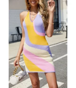 Color Block Halterneck Sleeveless Backless Knit Wholesale Bodycon Dresses SD168249 -Dress Sales Store 36d9fd94 9fab 4fc3 88cf d7f32c0bc35c 5cb14b63e6eaa9a0e9f05b90e9ed0175