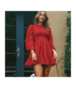 Lantern Long Sleeve Elastic Bust Ruffle Collar Swing Dress Wholesale Dresses SDN535637 -Dress Sales Store 37dc2851 3f99 482d a9e4 1d7241c89368 03a09344cbd44a7e678551f818550ab1