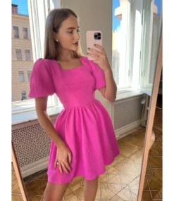 Fashion Square Neck Bubble Sleeve High Waist A-Line Mini Dress Wholesale Dresses SDN562842 -Dress Sales Store 432666a7 843f 4cfb 8965 596dc6825069 1b1e8b1d5b0cd8529aba1e197329c392