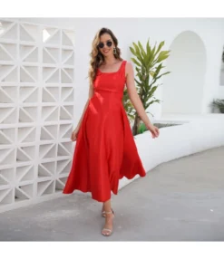 Women Strappy Sleeveless Big Swing Solid Color Wholesale Red Dresses SDN580812 -Dress Sales Store 43702d7d d509 48ac b1bf 318bc946dbad 796a77c284227e5a3516158b358716d2