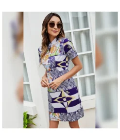 Summer Short Sleeve Fashion Printed Pullover Wholesale Ladies Shirt Dress Casual SD183630 -Dress Sales Store 4437f8b9 f775 40b7 8717 4d1ee4b9e46c bcc6b25f792f397214090fcfcf586614