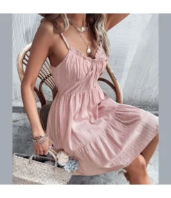 Women Plain Sleeveless Spaghetti Strap V Neck Pleated Wholesale Swing Dresses SD580171 -Dress Sales Store 48873ec9 b53b 4a4a 928c 1750e9fc9c02 36ea052826b9bcb681e6675e3c40aada