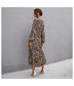 V Neck Buttons Trim Leopard Print Women Dress Wholesale SD030508 -Dress Sales Store 492938c9 dc3b 4fe5 b8c4 9403a1517264 53151F26CB73A1B4903E63366D503C5E