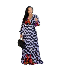 Floral Printed V Neck Chiffon Lantern Sleeve Lace-Up Swing Dress Vacation Casual Wholesale Maxi Dresses SD55498 -Dress Sales Store 49e527d9 7103 48c6 a7c2 60c19b2372aa 7841e46ed92d21c21093ec44b7da901c