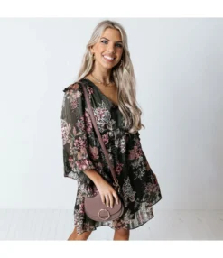 V-Neck Fashion Printed Ruffled 3/4 Sleeve Casual Dress Wholesale Dresses Chiffon Dress Chic SD204218 -Dress Sales Store 4a4d3c1b 2aa2 44f2 a1ed 206d90b867c8 f3b4f1801dbacdfd9a9db2ed0c59312d