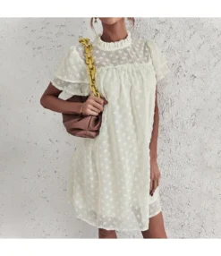 Jacquard Casual Flocking Agaric Laces Wholesale Dresses Chic Petal Sleeve Sunday Dresses SD202896 -Dress Sales Store 51546b70 5698 4251 9dab 6e89dfbfc160 5afc273b349eaab96d874753492e7c9e