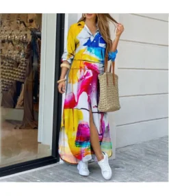 Fashion Printed Long Sleeve Shirtdress Slit T Shirt Maxi Dress Wholesale Casual Dresses SD531903 -Dress Sales Store 54227ef0 087c 42f5 bc5d 89743909bbd1 526538ecae5800404ad8ba95f8f1669d