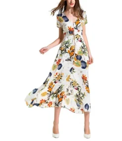 Printed Retro V-Neck Wide Hem Slit Design Wholesale Maxi Dresses Vacation Dress Trendy SD204093 -Dress Sales Store 545fff3f 68ee 4384 ad79 6d694bdb3796 2bb203f2a7c3fb12ee1e486d2be61327