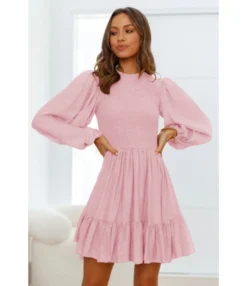 Lantern Long Sleeve Elastic Bust Ruffle Collar Swing Dress Wholesale Dresses SDN535637 -Dress Sales Store 582e77ef 3f74 47e0 9ff4 5a235c8154bb b636ea1b1ecd1dc03b047b7de854b161