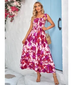 Floral Print Tie-Up Waist Sleeveless Strappy Long Dress Wholesale Dresses SDN539992 -Dress Sales Store 589636aa cdc1 4ed8 bffd 3061d929c652 a50394a9255bd3787cbcbbfe66ef406e